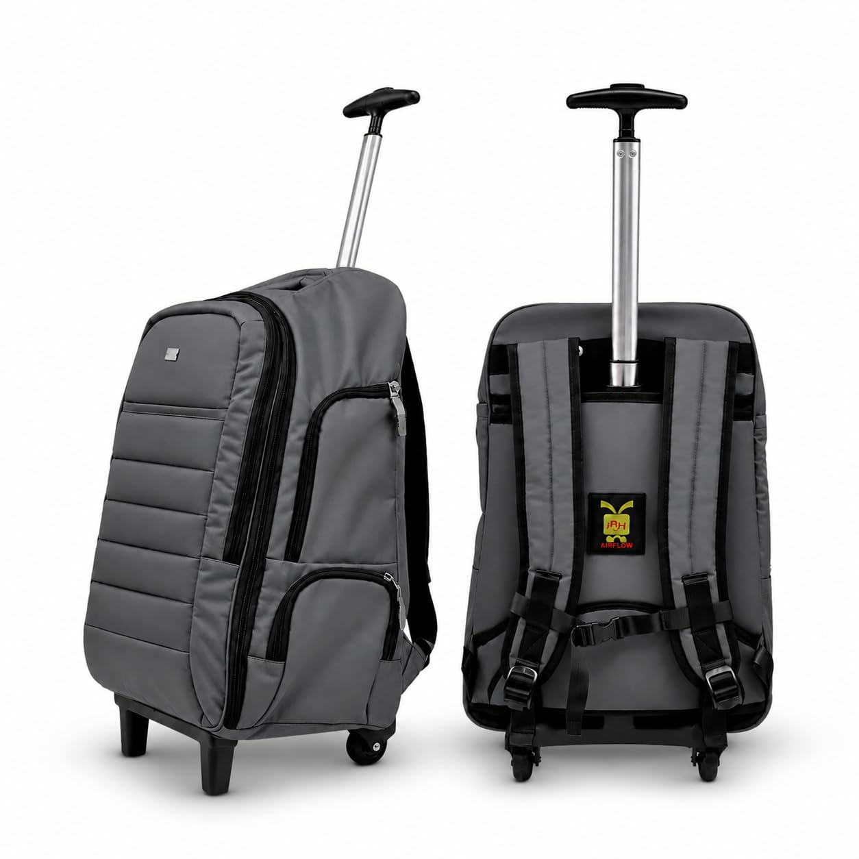 40L Wheel Laptop Trolley Rolling Backpack Convertible Waterproof Light-Weight Cover Aluminum Rod Luggage 2 Wheel Bag Trolley Bag for Office Travel-image-12