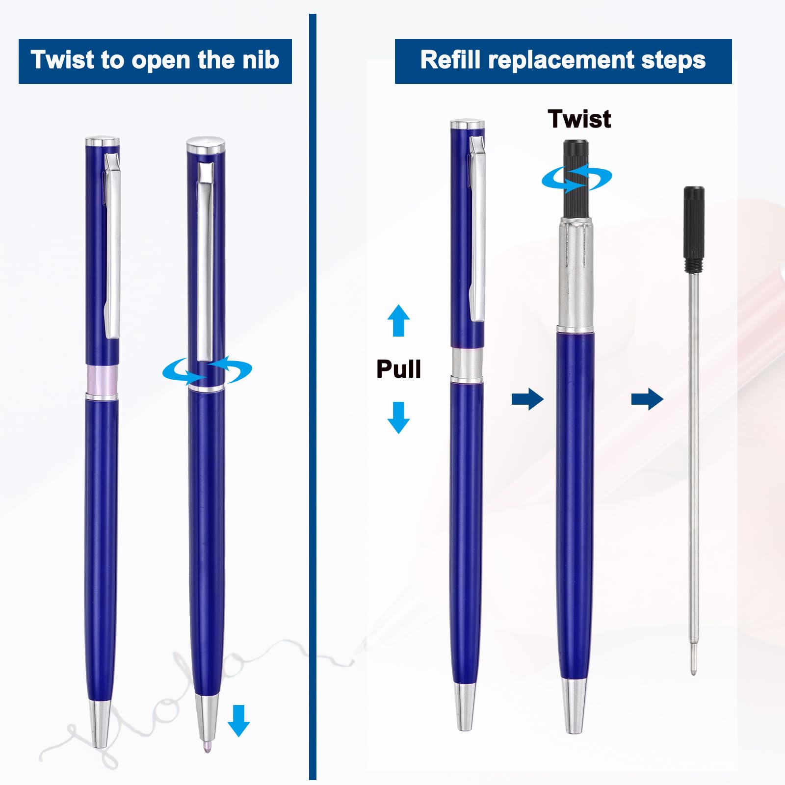 PATIKIL Slim Metallic Ballpoint Pen - Image 4