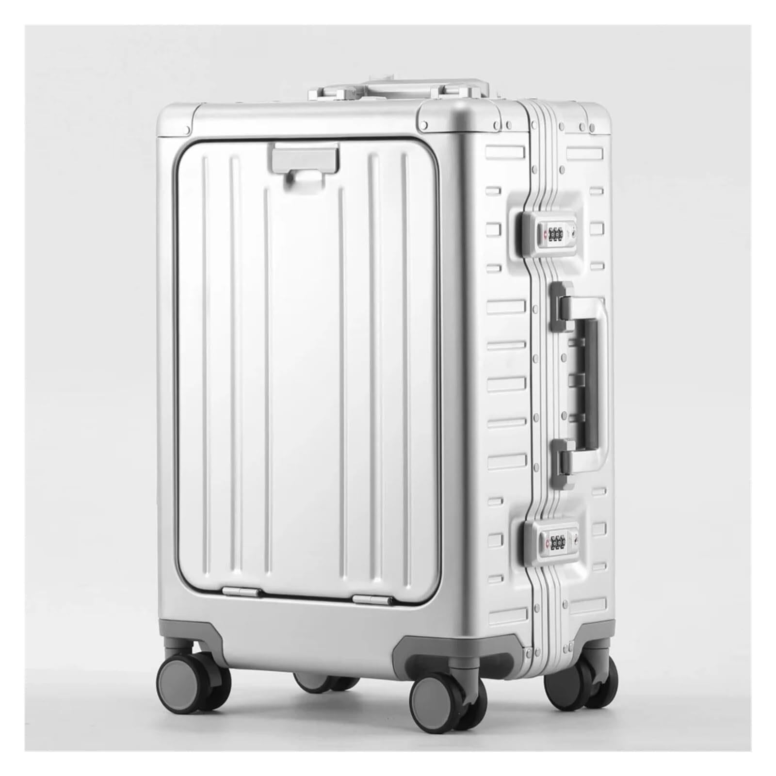 Maleta de aluminio y magnesio de 60 cm, con conector USB, apertura frontal, medio, 20Inches 500mm, Clásico
