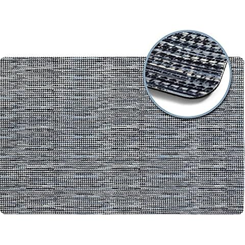 SoHome Smooth Step Ultra Thin Kitchen Mat, Waterproof/Stain Resistant/Non Slip Rubber Backing, Perfect for Kitchens,Laundry Rooms and Offices, 24" x 35" Blue Cover