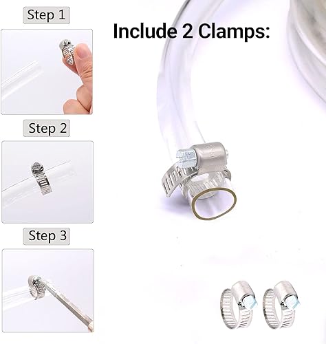 Miniatura 4 de Tubo de vinilo transparente de 12 pulgadas de diámetro interior x 58 pulgadas de diámetro exterior de -10 pies y 60 PSI, tubo de plástico flexible,