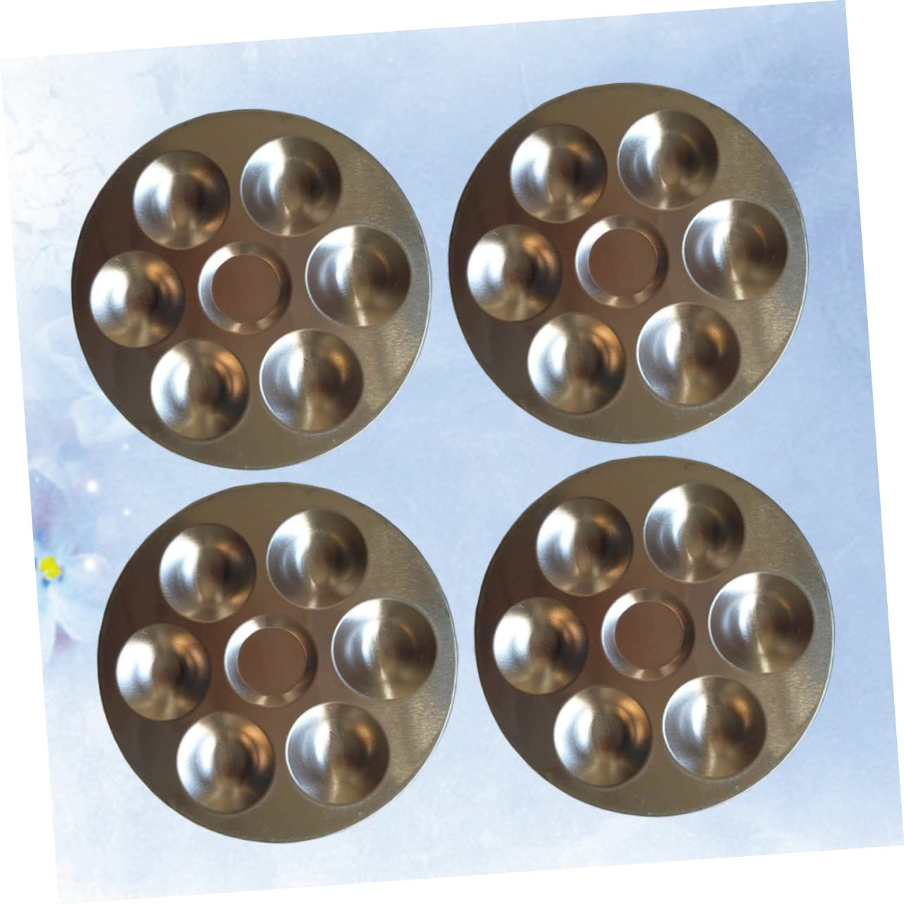 STOBOK 12stücke Aluminium Malpalette Mit Löchern Tragbare Aquarell Mischpalette Für Künstler Rostfreies Design Für Einfache Anwendung Und Aufbewahrung Für Öl Und Aquarellfarben