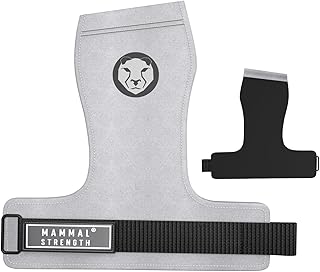 Mammal Strength Gymnastic Hand Grips V3 – 0-Hole Fingerless Grips for Pull Ups, Cross Fit, WOD, Muscle Ups, Weightlifting...