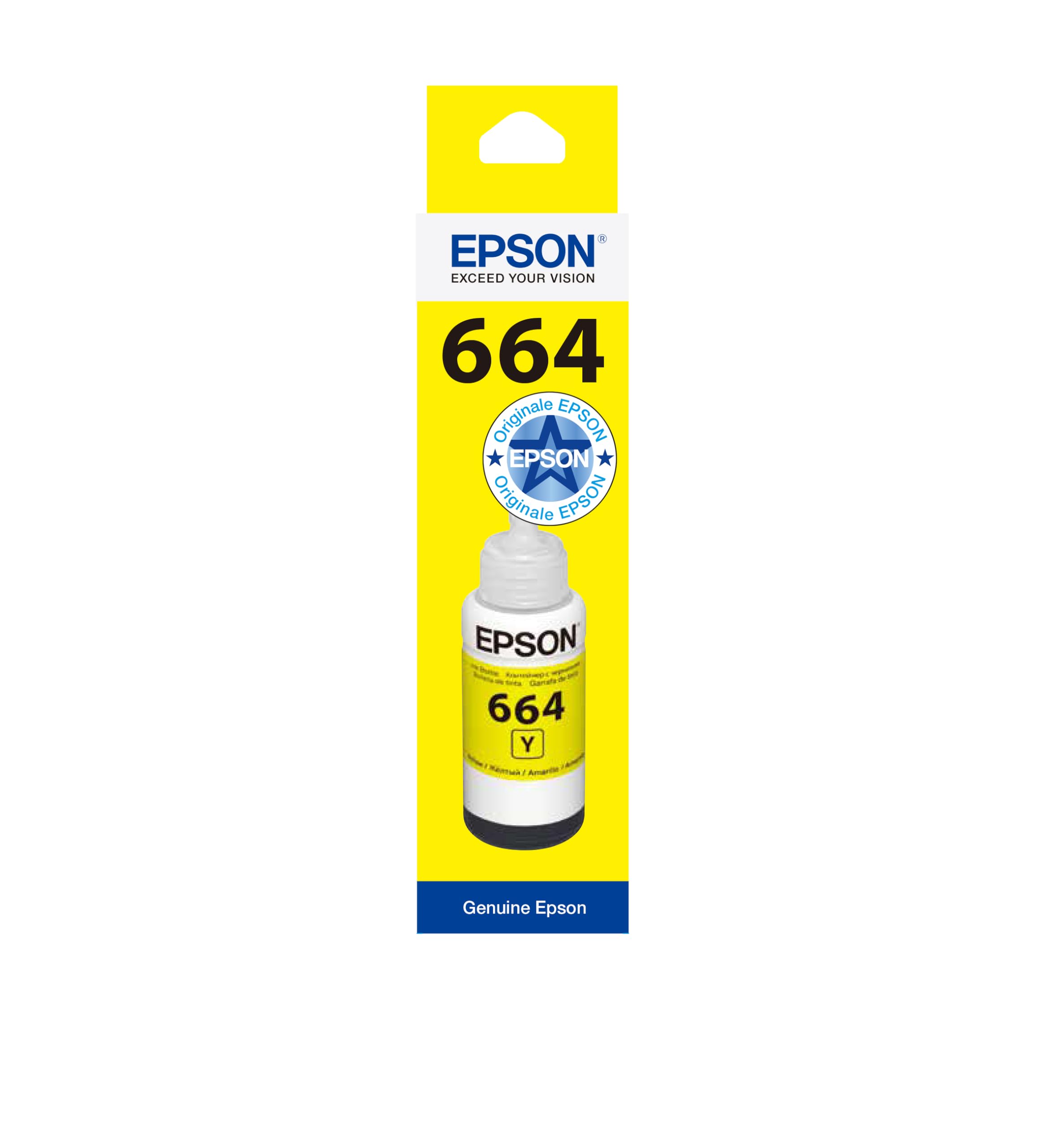 Epson Serie 664 Ecotank, Flaconi Di Inchiostro Dye A 4 Colori, 70 Ml, Giallo-image