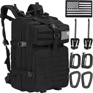 Phoking 45L Military Tactical Backpacks Lage Molle Backpack 3 Day Assault Pack Backpack Camping Hiking Rucksack Bug Out Bag Rucksack