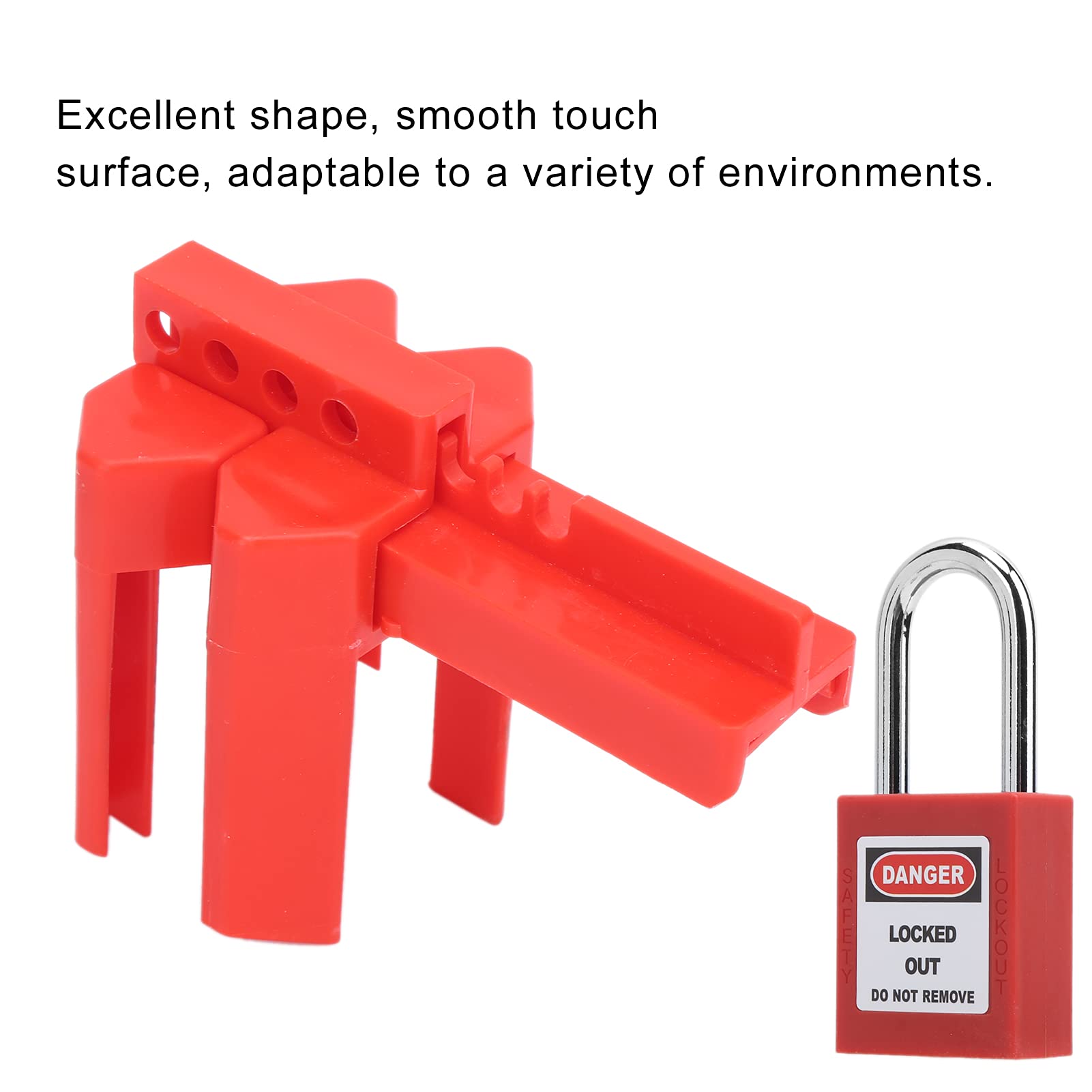 FLEXMAN Professional Lockout Tagout Kit, Engineering Plastic Safety Padlock with Warning Label, Key, and Ball Valve Lock for Industrial, Electric Power Lockout