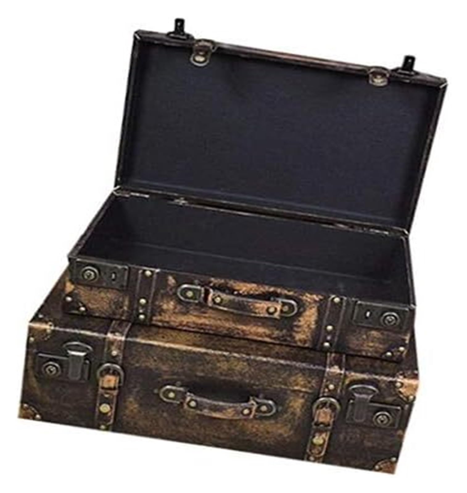 Valise rétro en bois pour sublimer une décoration de fenêtre vide