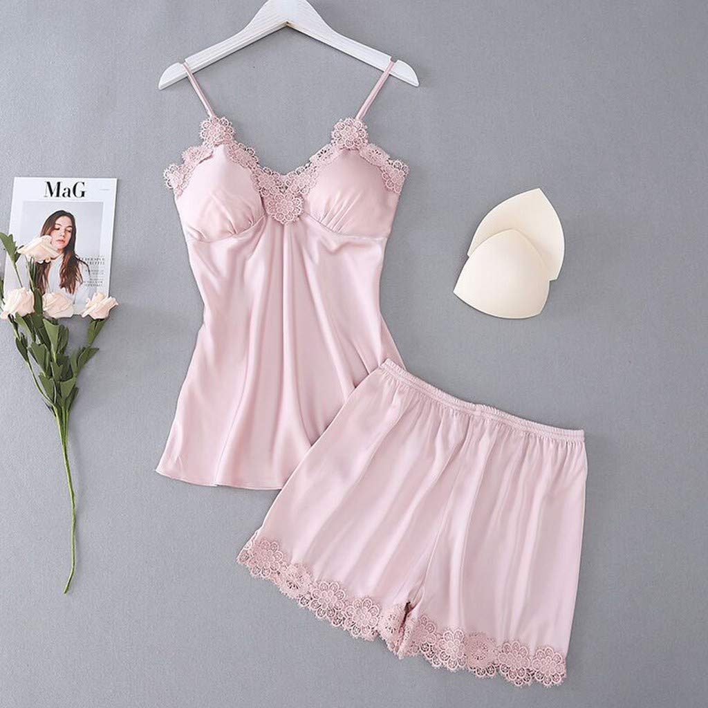 Set di biancheria intima sexy da donna Lingerie Canotta Natale Regalo di San Valentino Set pigiama con vestaglia Indumenti da notte in raso Indumenti da notte da donna Indumenti da notte Chemise sexy