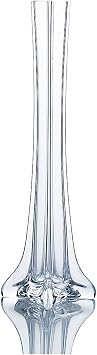 WGV Eiffel Tower Vase, Open 0.75", Height 12", Multiple Sizes Choices Clear Glass Floral Container with Sturdy Base, Flower Centerpiece for Wedding Event Home Decor, Arts Crafts, 1 Piece