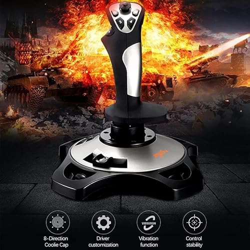 AIBOWEY Joystick Flight Simulator Gamepad Controller Pc Flight Simulator Cockpit Stick for PC/Deskto