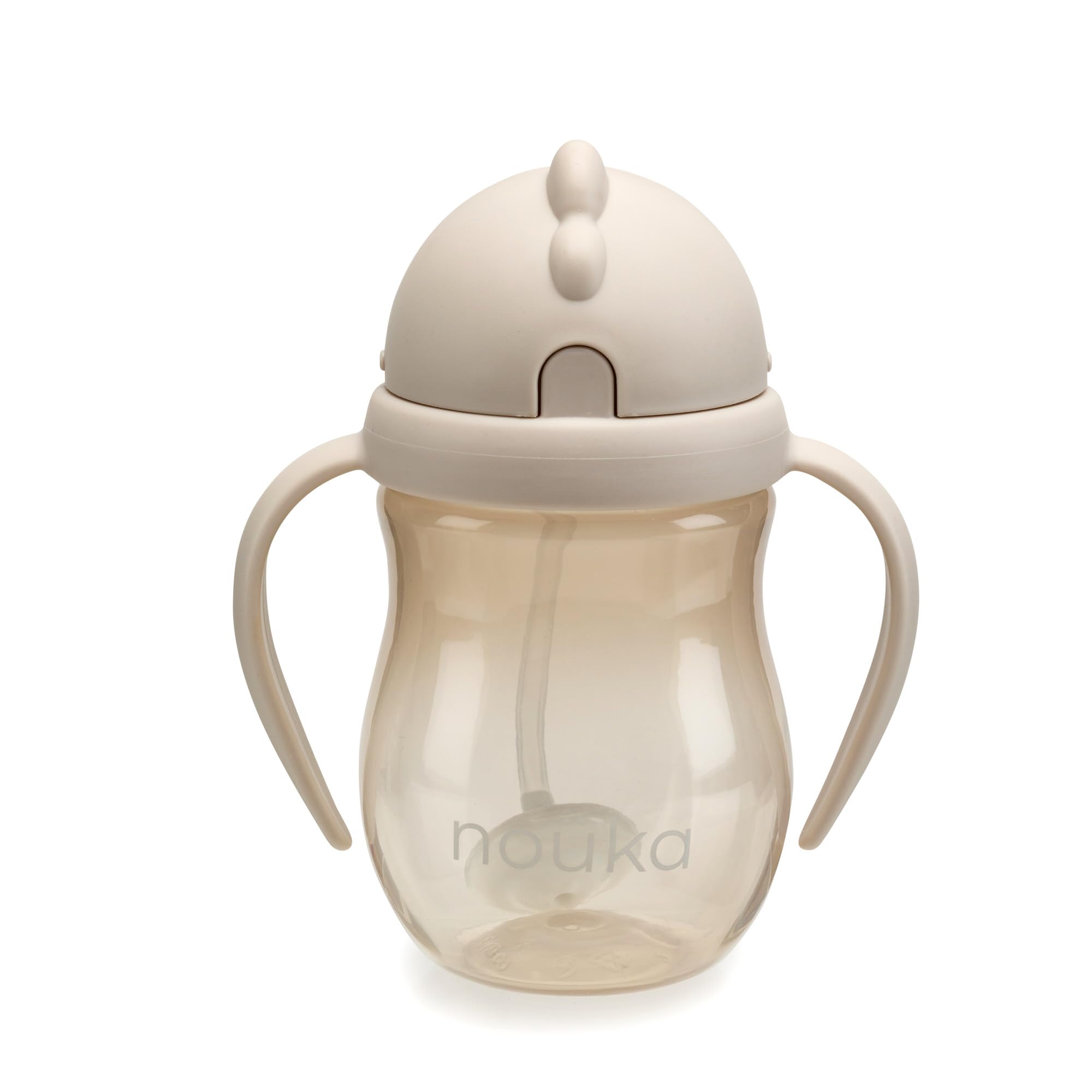 nouka Weighted Straw Cup with Click Top Lid | Leak Proof and Easy Grip | Soft Sand