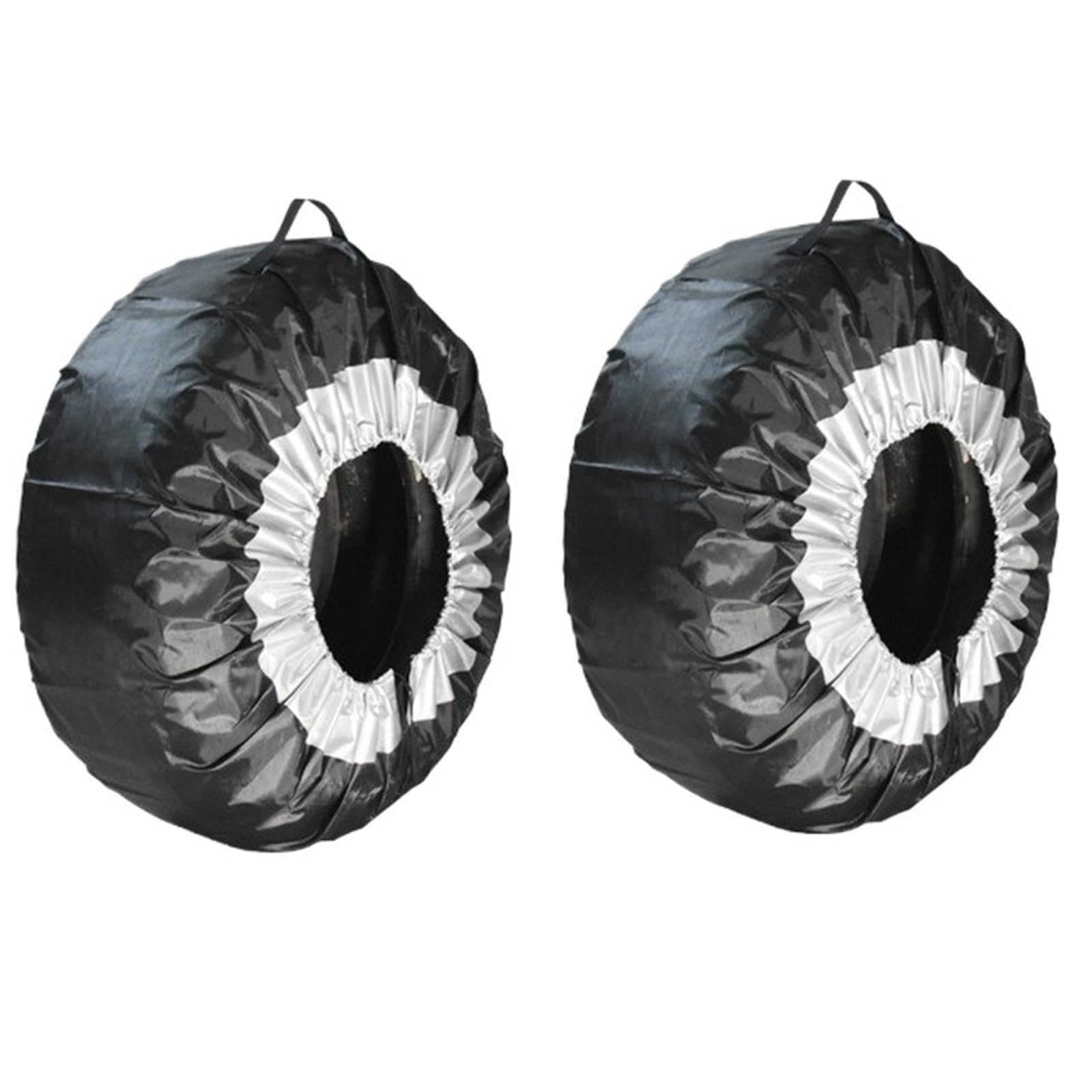 reifentaschen Reifenhülle, Reserverad-Aufbewahrungstasche, Autokoffer, weiße Radschutzhülle, 1 Stück, 2, 4(2PCS Fit 19-23 Inch)