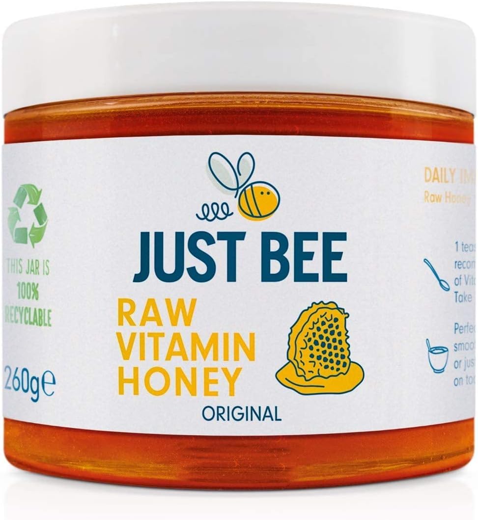 Just BeeImmunity Honey (260g) | Pure natural honey with Vitamin D, C, B6, B12 and Echinacea | Raw and Unpasteurised | Vitamin Rich | For Daily Immune Support