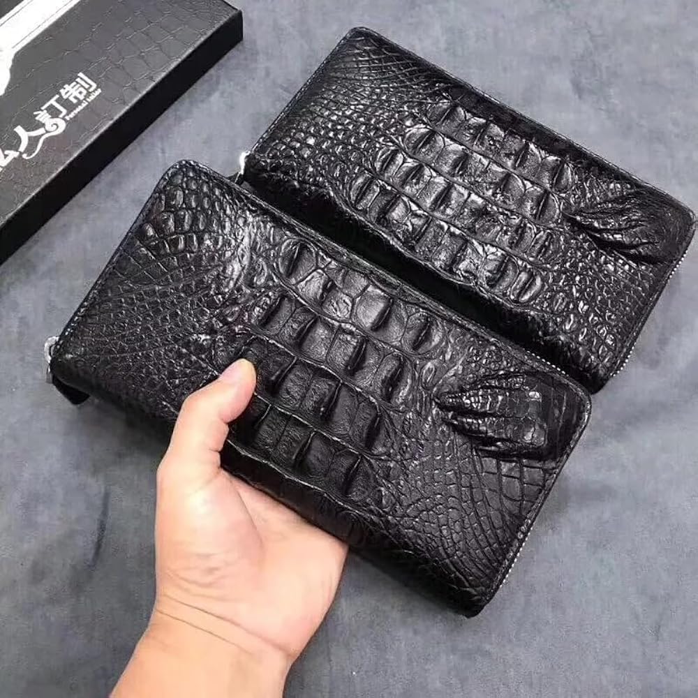 極美品 リアルクロコダイルレザー エキゾチック 長財布 スタッズ ボルドー Amazon | KOehLy エキゾチックレザー 本革 ワニ爪 デザイナー