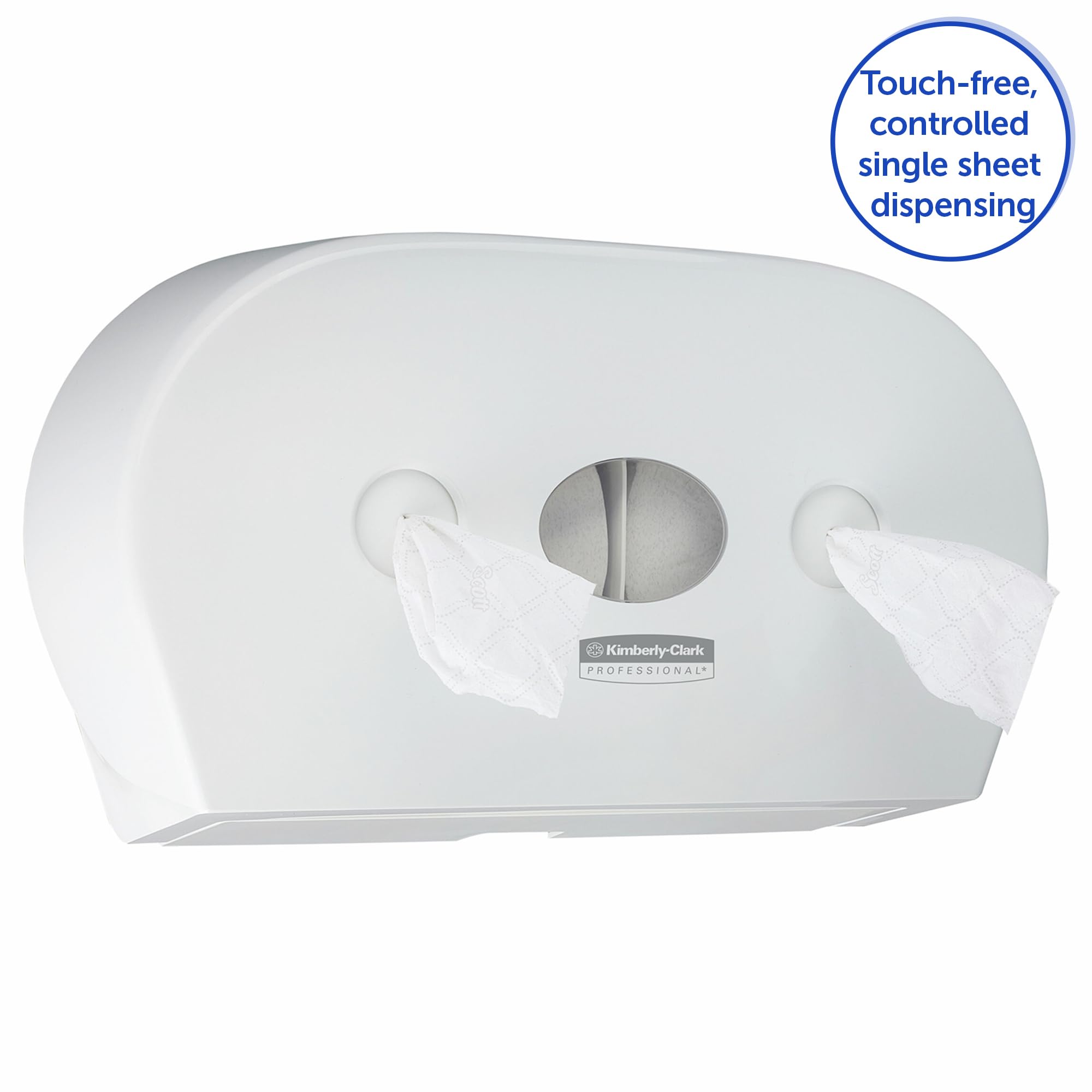 Aquarius Mini-Doppel-Toilettenpapierspender mit Zentralentnahme 7186-1 x Weiß, Wc Papierspender
