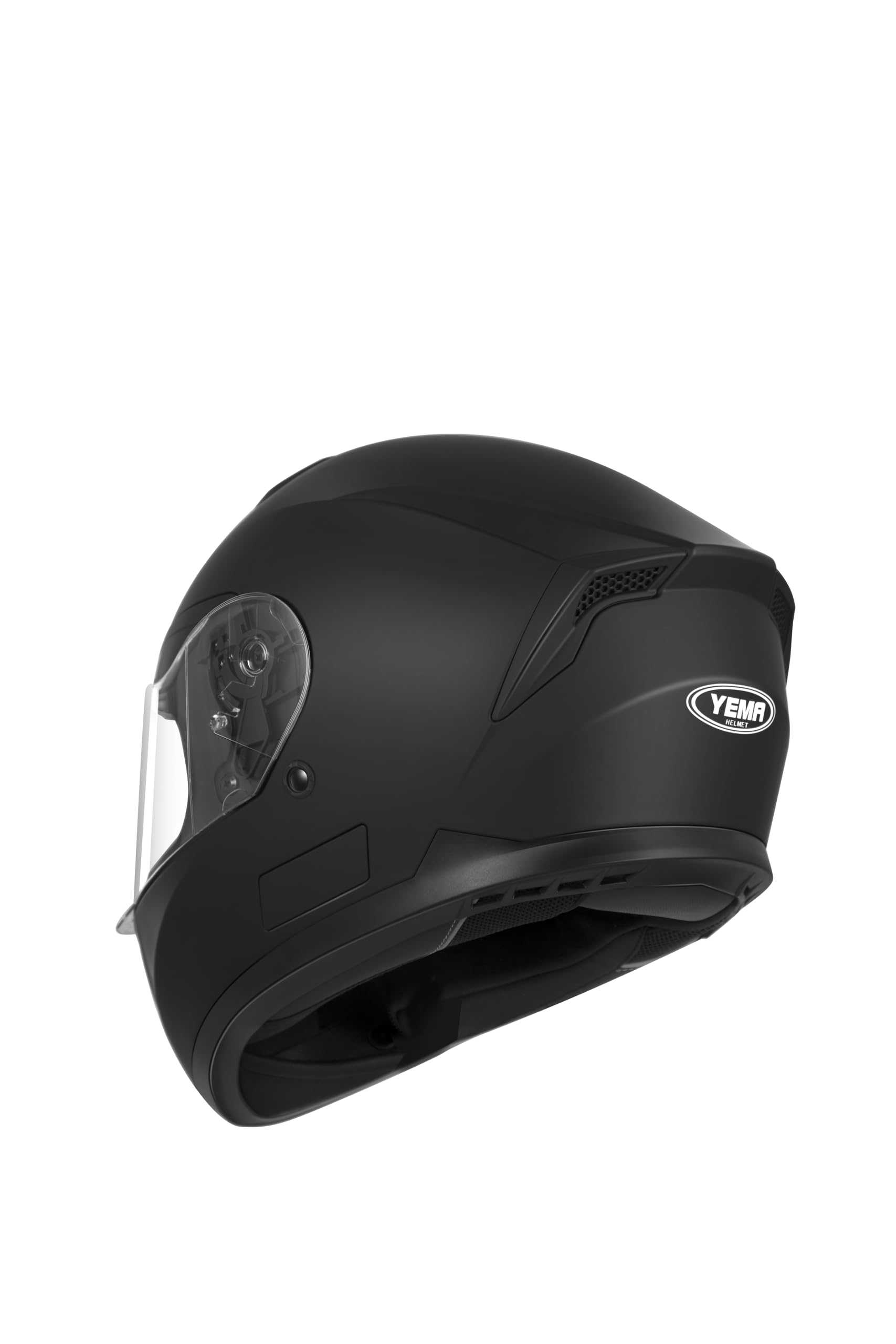 Casco Integrale Moto Scooter ECE Omologato - YEMA YM-831 Motorino Caschi Integrali Donna Uomo, Nero opaco (Nero opaco, Large)