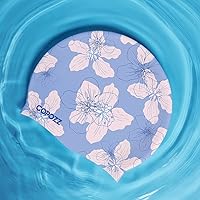 Vista 82 de COPOZZ Gorros de natación para adultos, de silicona, impermeable, cómodo, gorro de natación para cabello largo y corto
