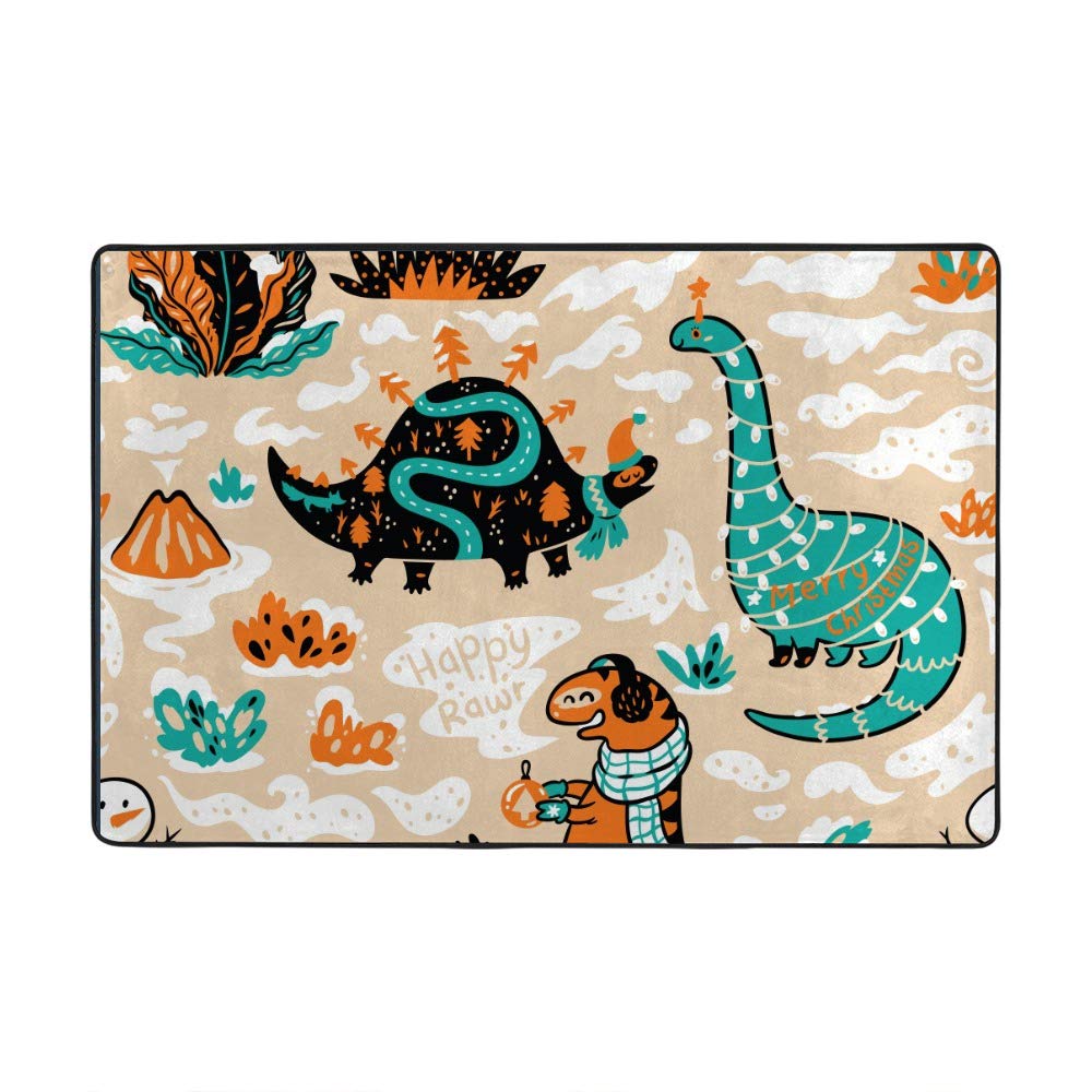 Tapis flamant rose anti-tache grand format polyester CHEHONG