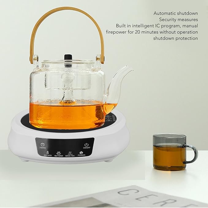 Hornilla Eléctrica Mini Portátil 800W, Placa de Cerámica con Niveles de Potencia Ajustables miniatura 5