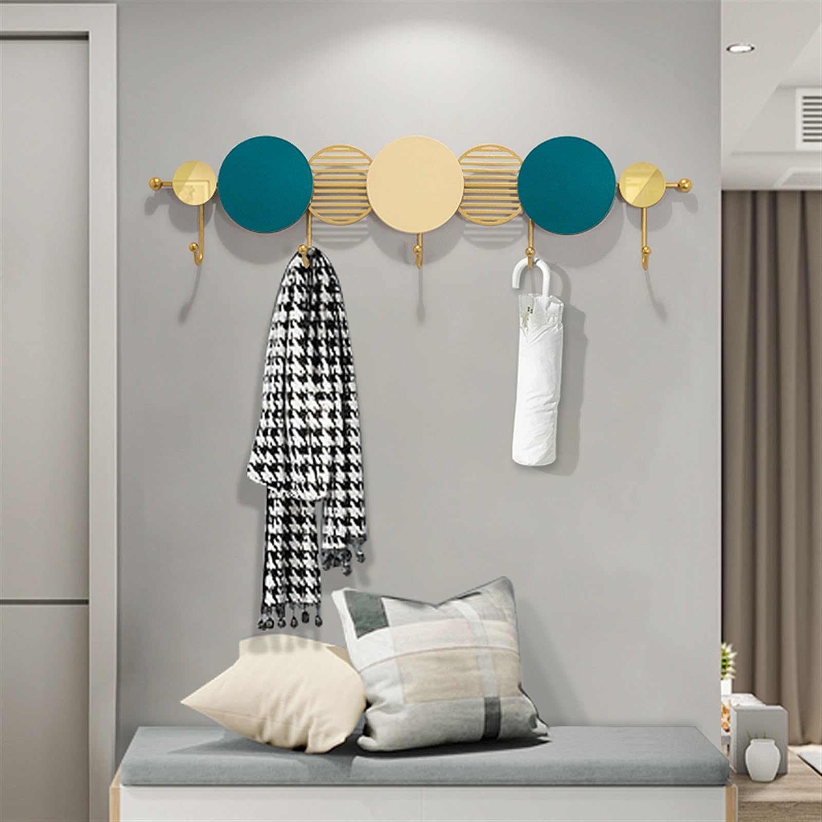 Garderobenhaken Einfache Wandbehang Kleiderhaken Wand personalisierte dekorative Haken Schlüsselregal Kleiderhaken Eingangsbereich Kleiderbügel Wanddekoration Kleiderhaken(Groß)