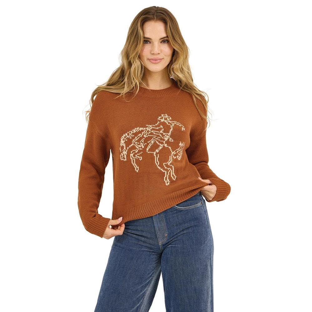 Wrangler Womens Rust Americana Sweater