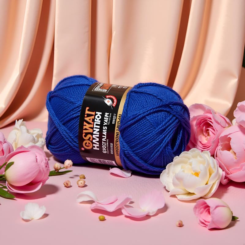 Image of M.G ENTERPRISE Os wale 3 Ply Knitting Yarn Wool, Royal 600 gm Best Used with Knitting Needles, Crochet Needles Wool Yarn for Knitting. by M.G ENTERPRISE Os wal X