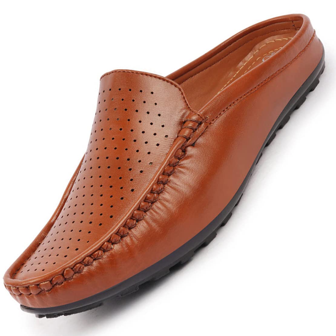 FAUSTO Basics FST FOBME-1020 TAN-43 Mens Tan Back Open Stitched Lightweight Ethnic Evening Wedding Slip On Mules (9 UK) (B0BHMNDYTR) Amazon Price History, Amazon Price Tracker