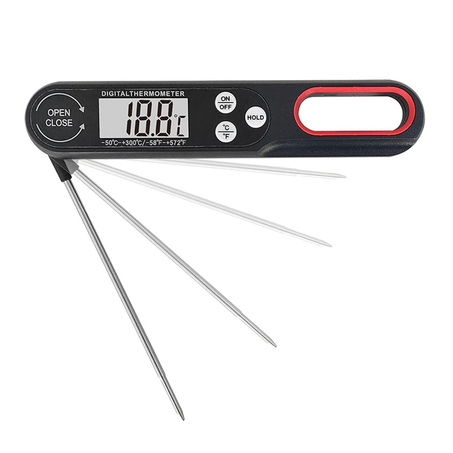 Digital Meat Thermometer Cooking Food Kitchen Probe Oil Liquid Oven Temperaure Sensor Meter Thermocouple(Black)