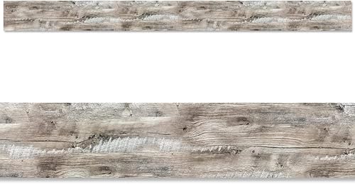 CTP - Borde EZ de madera rústica para el aula, borde de tablón de anuncios para el aula (prensa creativa de enseñanza 10525), 48 pies por paquete
