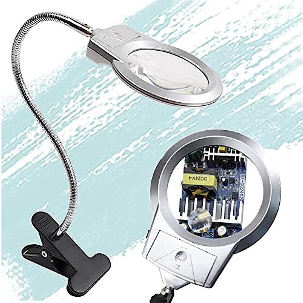 Lampe loupe LED de bureau CRODY pour lire confortablement le soir