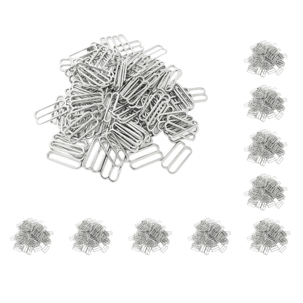 10 zestawów 100 sztuk metalowy biustonosz bielizna pasek klips do szycia haczyk 8 kształtów 19 mm