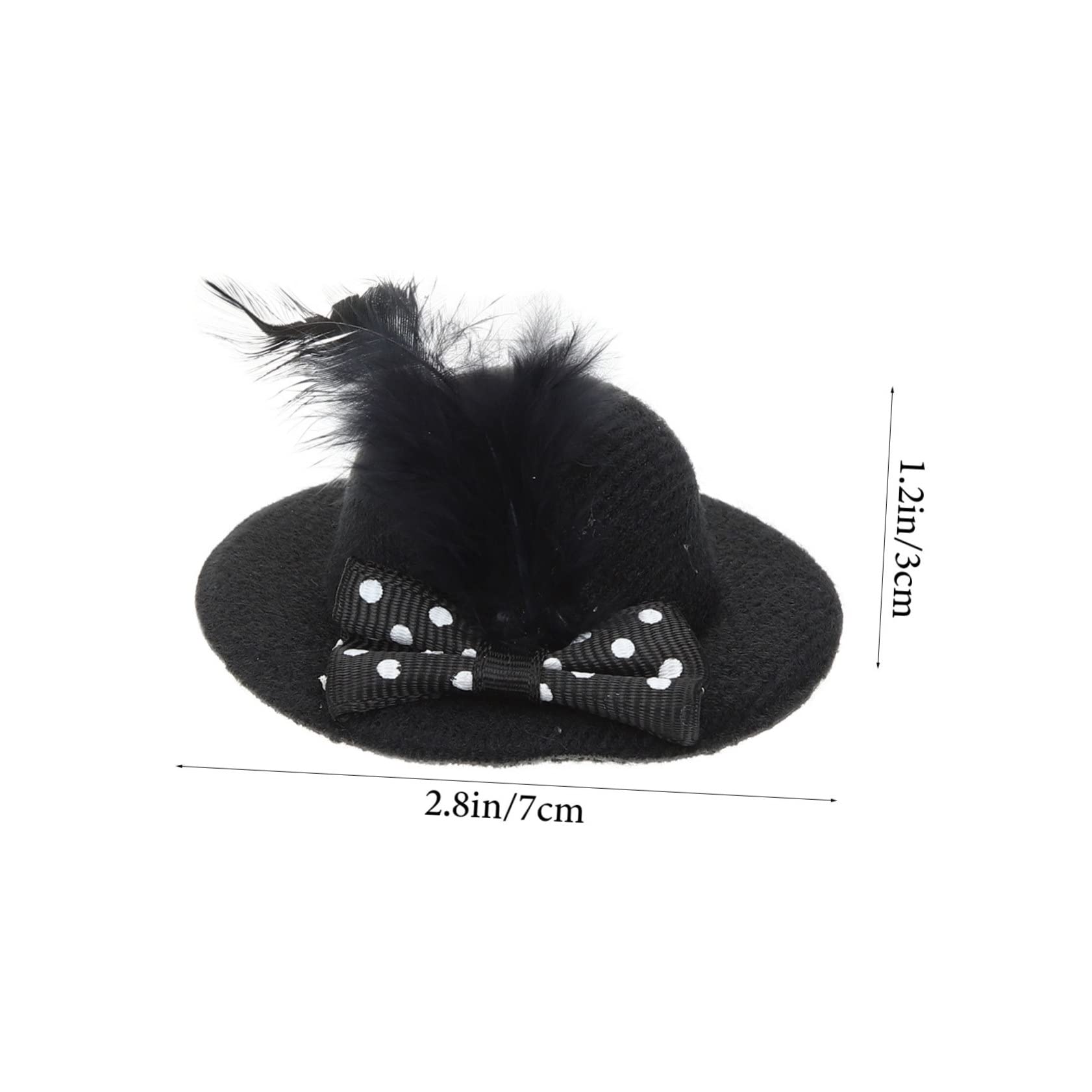 CIYODO 4pcs Mesh Small Tops Hat Doll Hats Tiny Mini for Crafts DIY Tea Party Pick