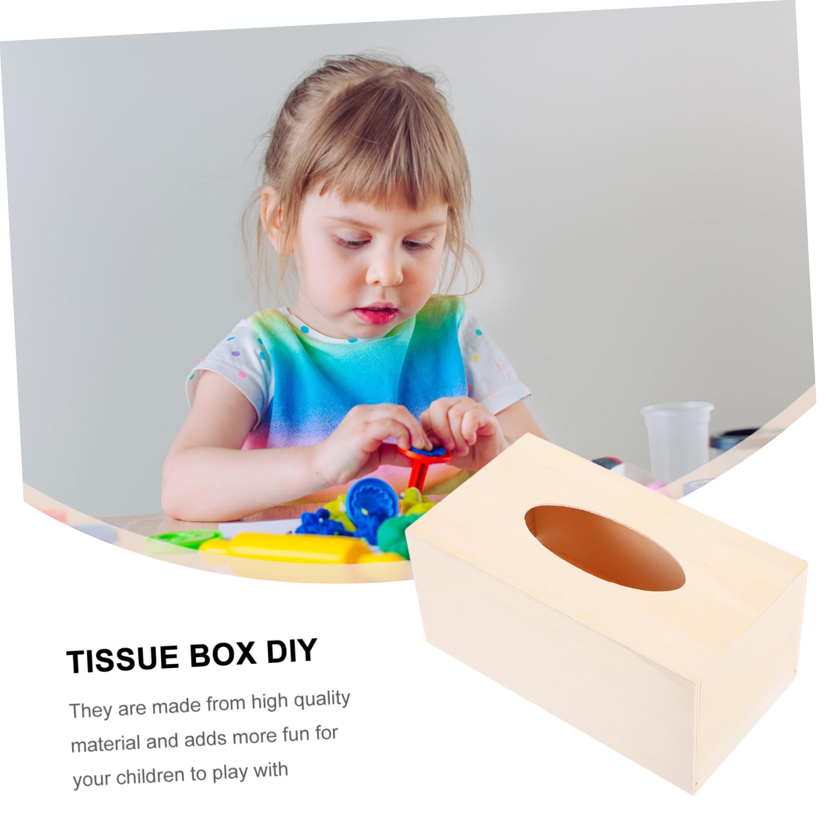 Garneck 2pcs Box Painting Tissue Boxes Kitchen Holders Napkin Tissues Cover Tissue Holder Tissue Boxes for Handmade Tissue Boxes Wooden