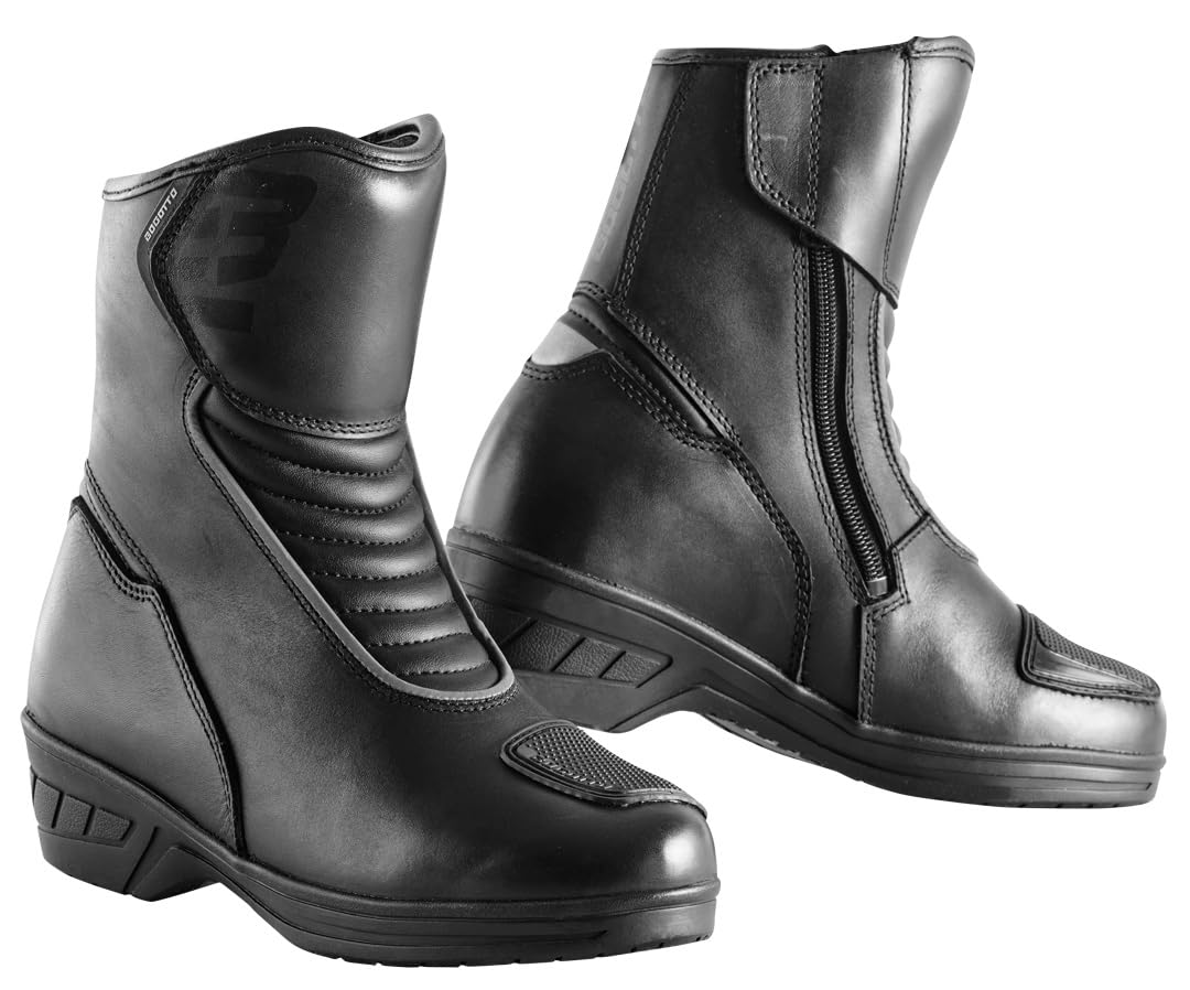 Bogotto Lady Short impermeabile Ladies Motorcycle Boots, nero, 38