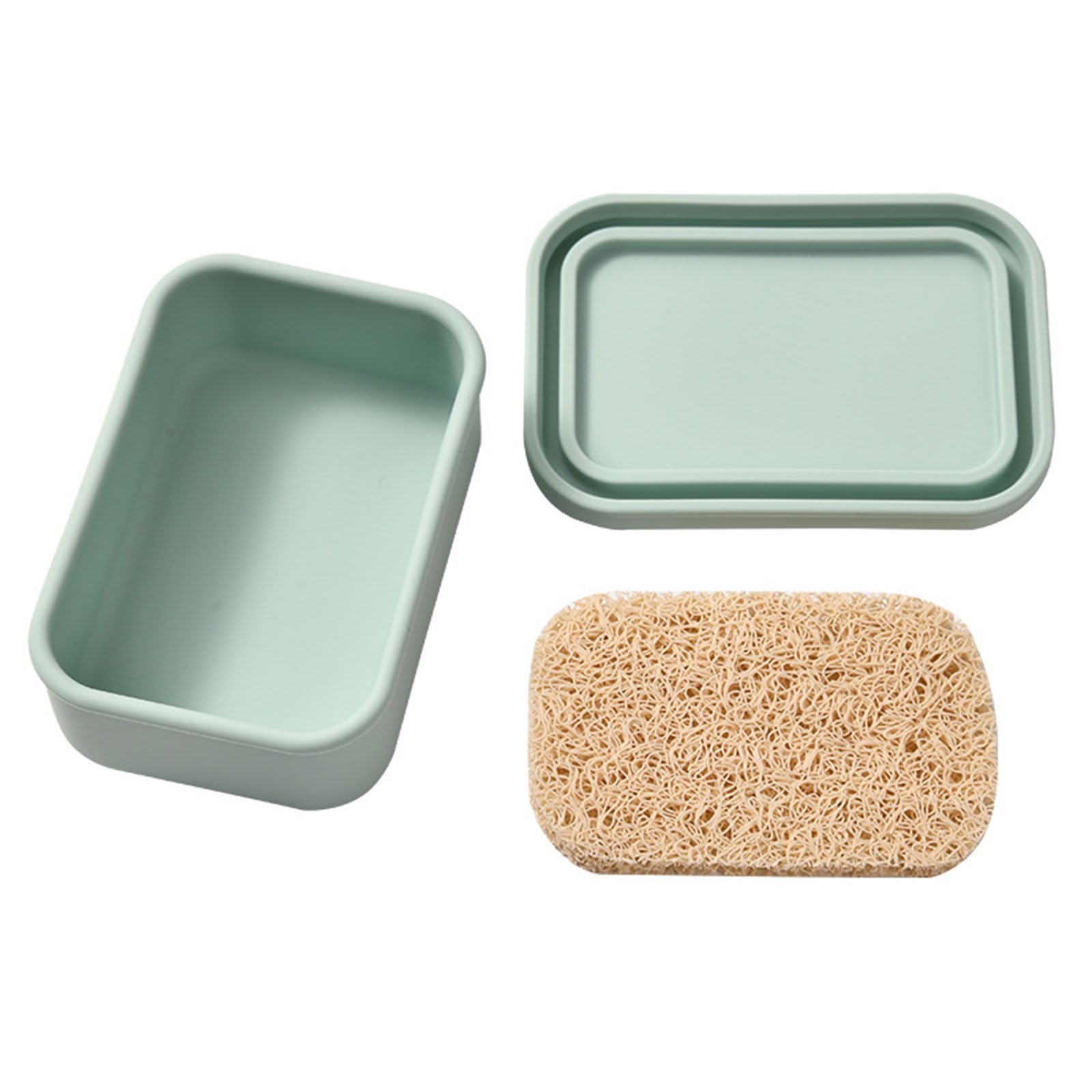 Travel-Friendly Silicone Soap Container with Drain Pad, Leakproof Bathroom Storage for Liquid Toiletries & Body Wash Gym & Outdoor Use