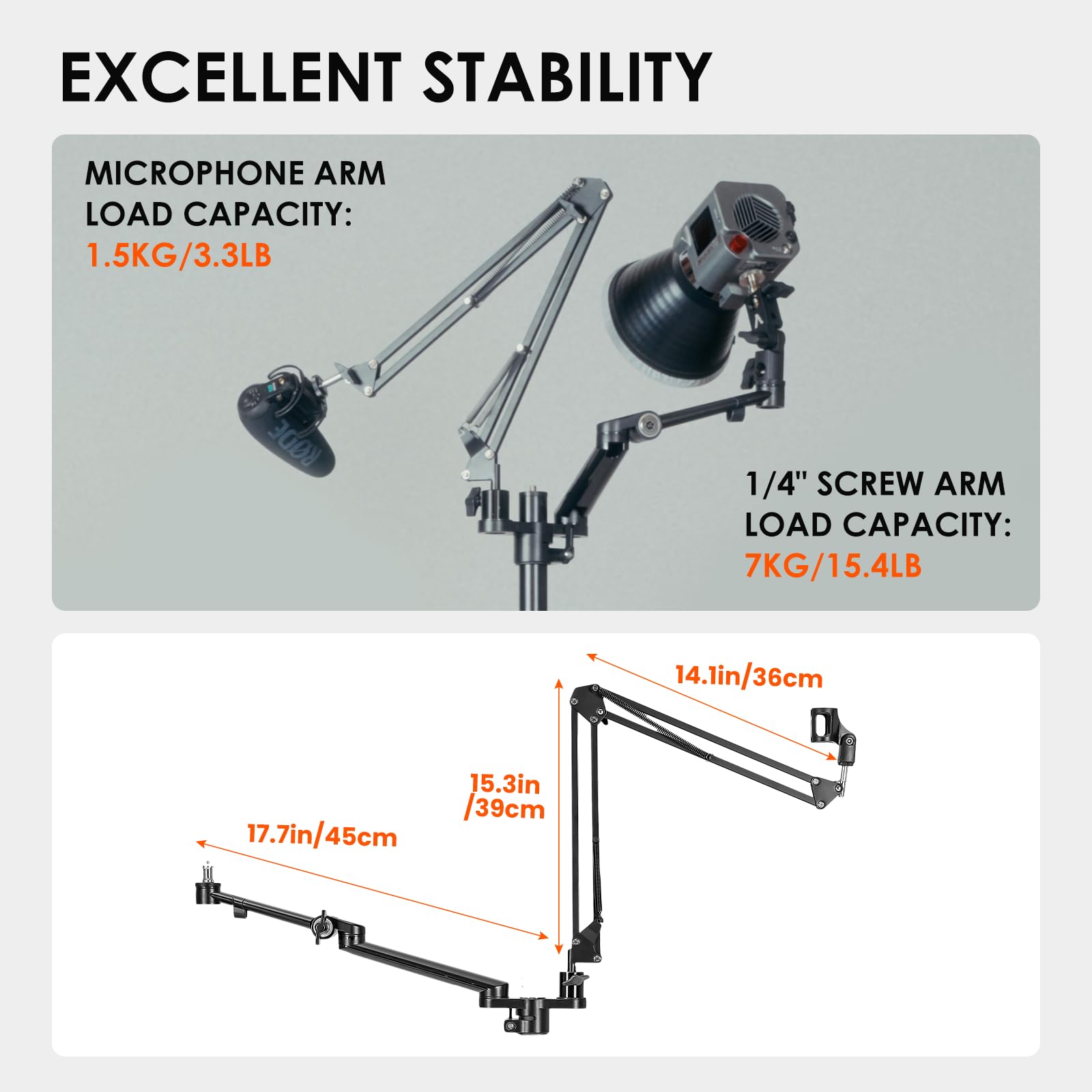 TARION Titanrig Bras Module Y : Trépied de table pour appareil photo, trépied de table, trépied de serrage, bras articulé, support de table pour appareils photo reflex numériques, éclairage annulaire