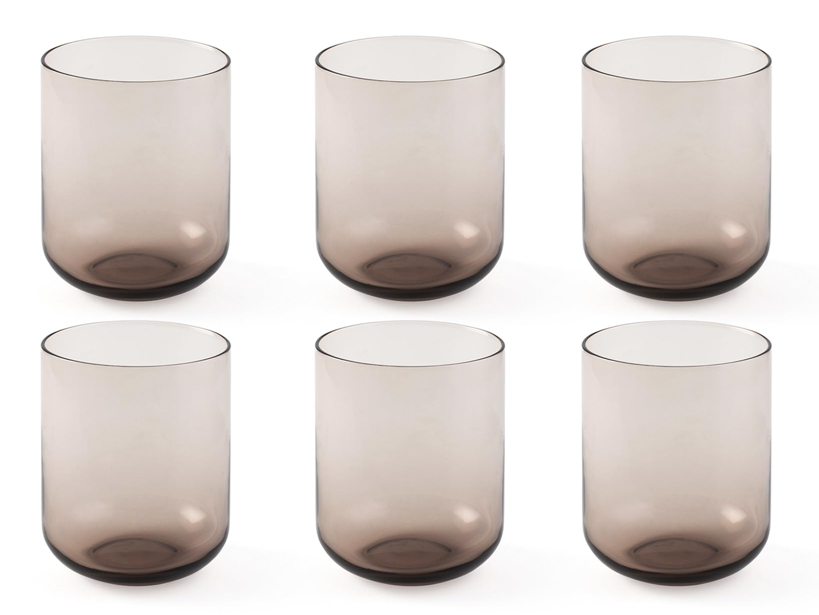 H&H Lot de 6 verres nova rose cl34
