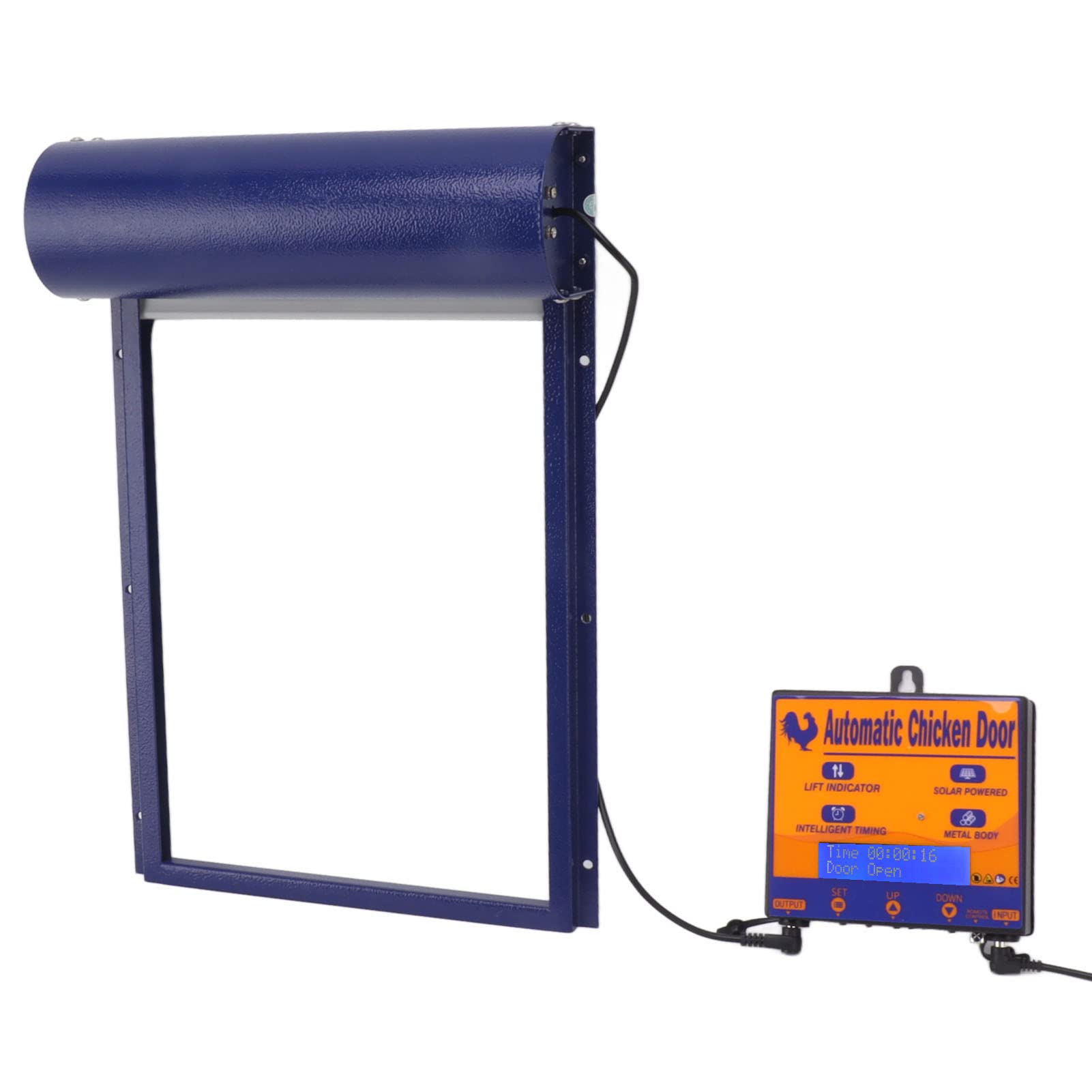 Automatische Hühnerstalltür, Lichtsensor, LED-Anzeige, Rostfreie Aluminium-Hühnertür-Fernbedienung für Zuhause (#1)