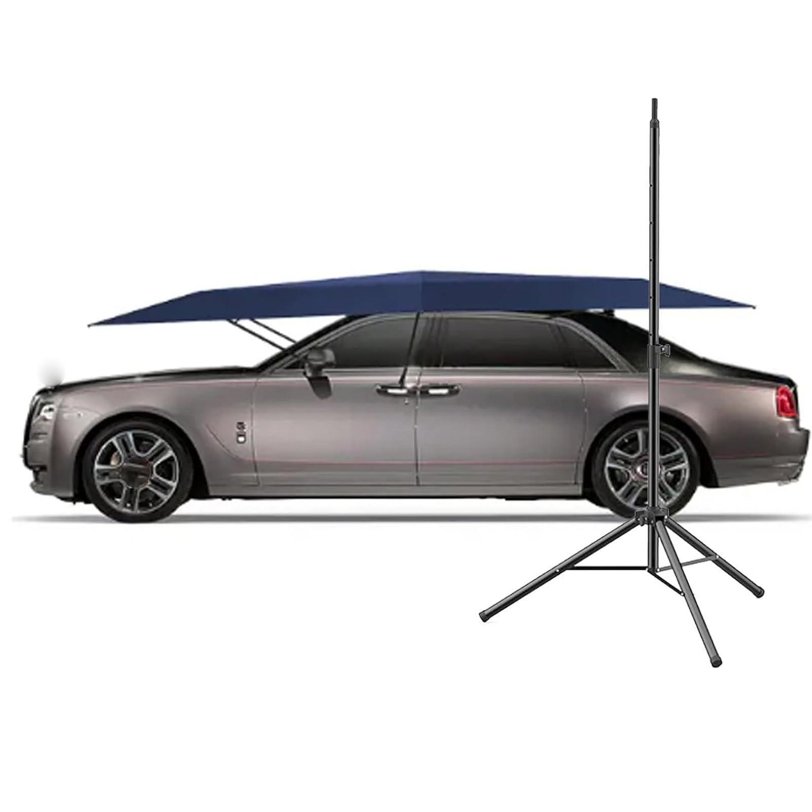 Ombrello parasole automatico per auto, con supporto, per protezione solare e uso esterno