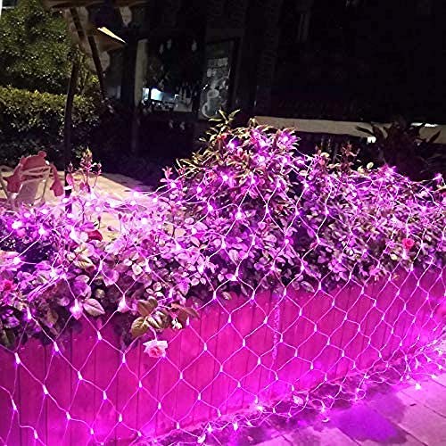 Outdoor Lichterketten LED Lichterketten IP65 Wasserdichte Netzleuchten Innen Patio Lichter Party Geburtstag Weihnachten Hochzeit Pink Mesh Lichter