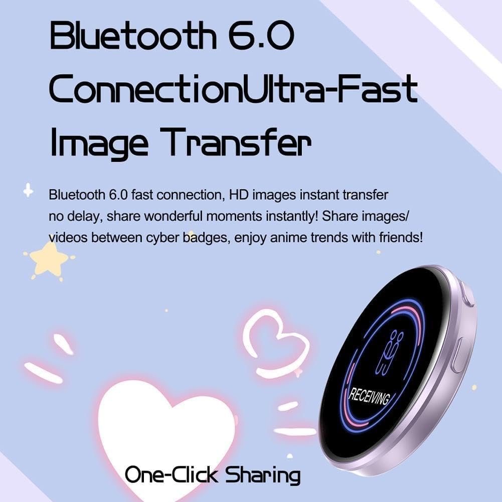 デジタルバッジ Bluetooth 5.4 タッチスクリーン Amazon.co.jp: デジタル表示ピクセルバッジピン、1.7インチHDタッチ