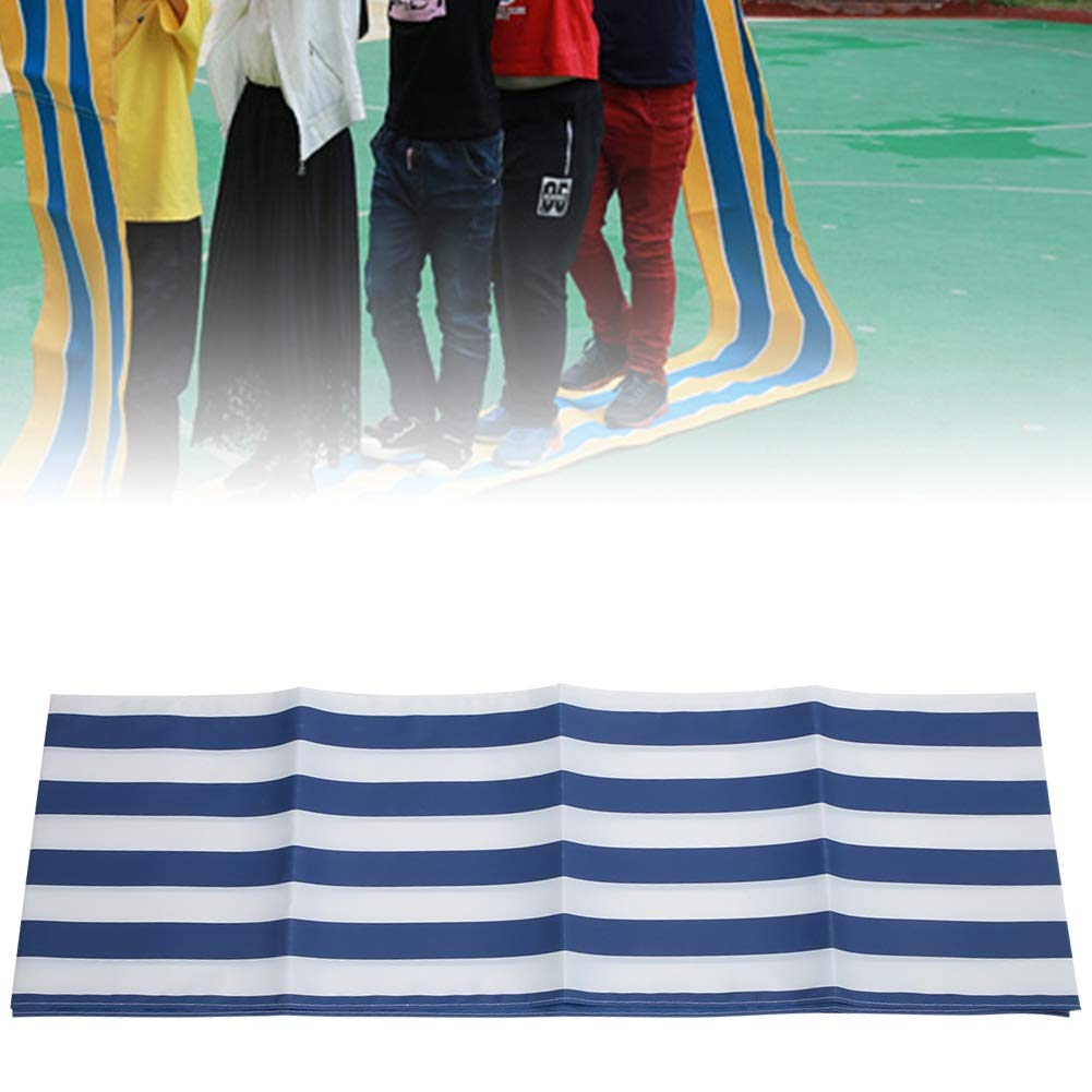Tapis De Course En Tissu Oxford – Rayures Bleues/jaunes – 4 M Ou 6 M – Imperméable – Jeu D’équipe Et équilibre