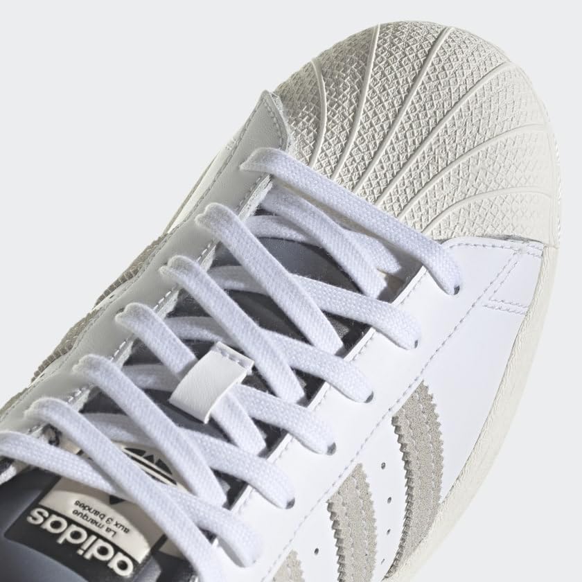 Image of adidas Superstar Shoes Men's, White, Size 7.5