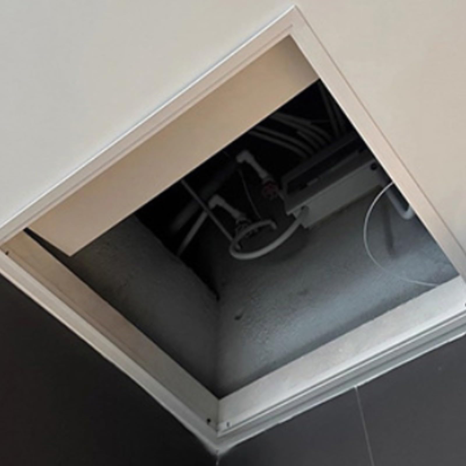 Pannello di Accesso in Alluminio con Filo Parete Sportello di Ispezione Quadrato in Alluminio senza Maniglie per Bagno, Ufficio, 500 MM