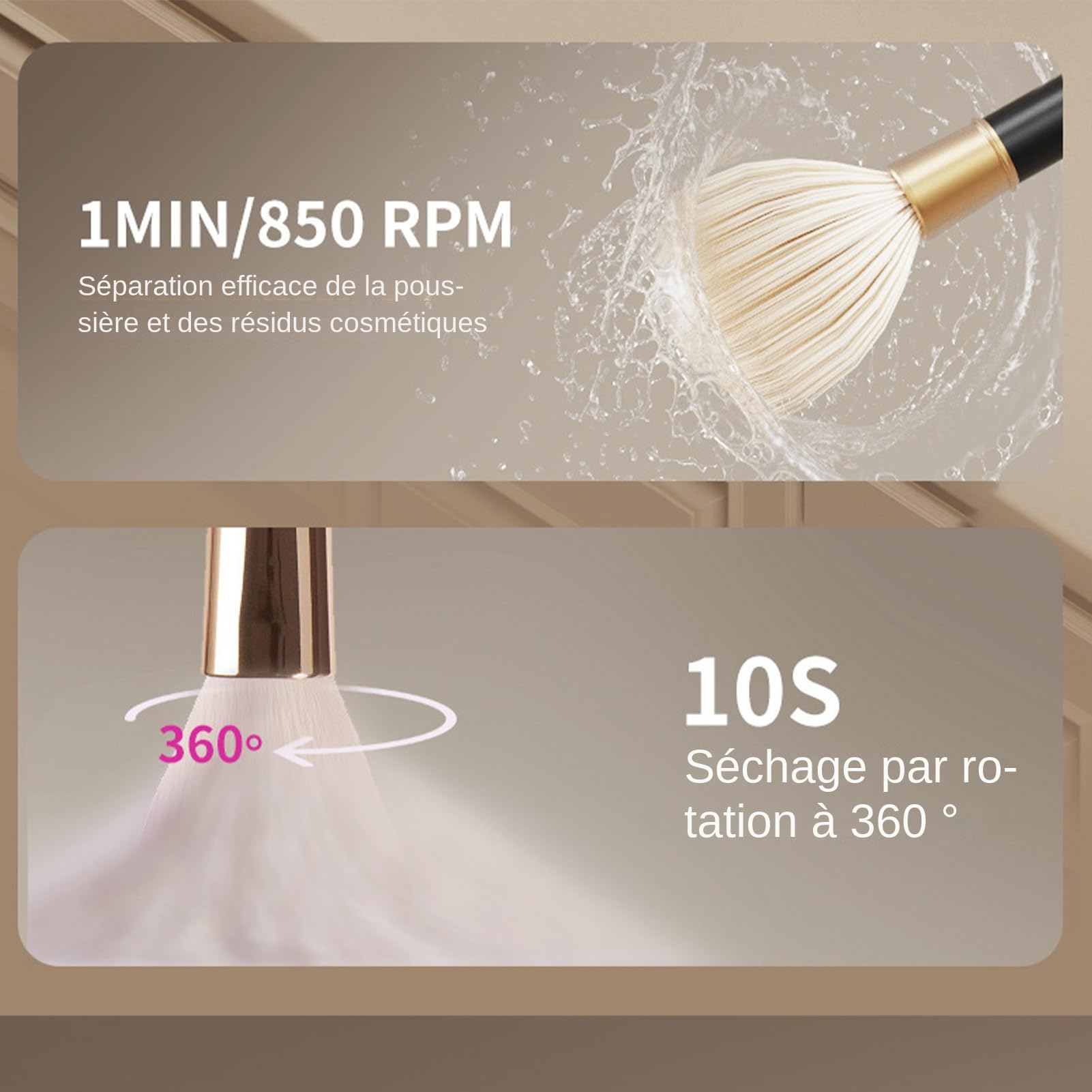 Elektrischer Makeup-Pinselreiniger Automatisches Sanftes Reinigungsgerät