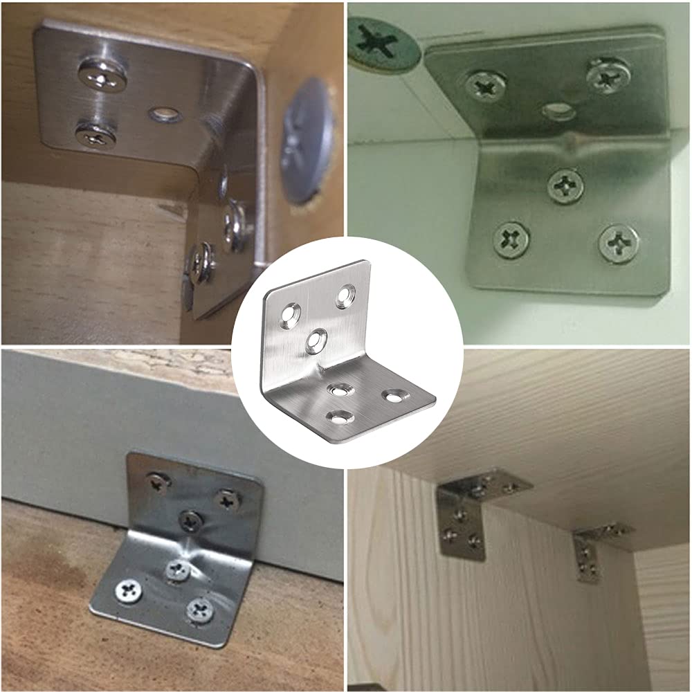 Buy MaYuLa 20Pcs Angle Brackets L Brackets Corner Braces Brackets for