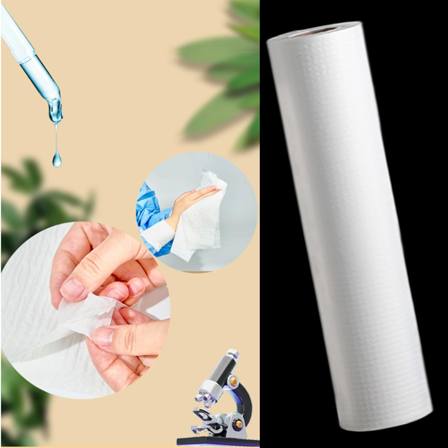 Bench Liner - Laboratory Absorbent Bench-Top Liner, with Poly Backing，White (19.68" x 70ft)