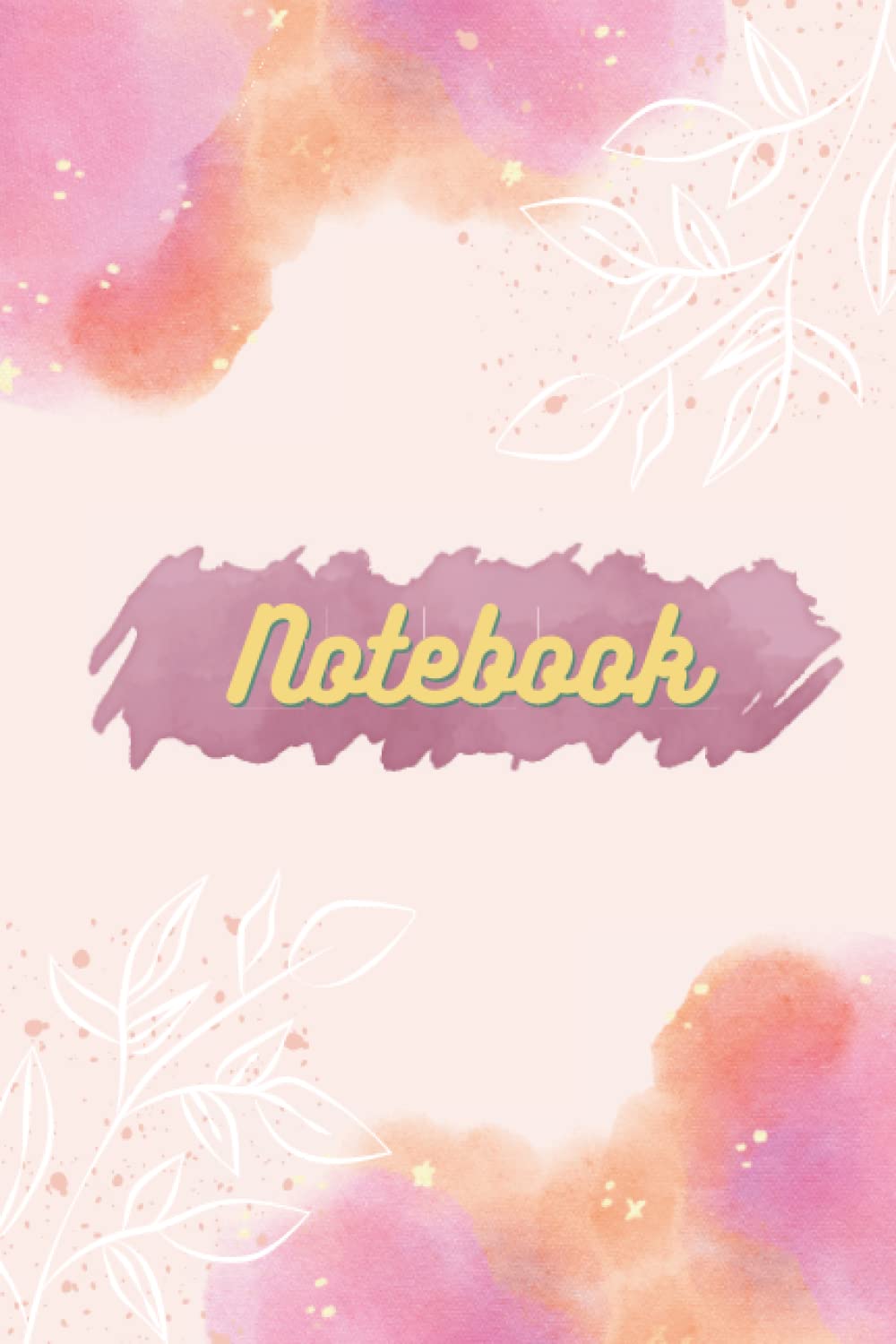 Cotton-Candy Cute Composition Notebook: Wide Ruled, 60 sheets / 120 pages, 6" x 9" for School,Personal or Office Use: Cotton Candy Black Lined Notebook