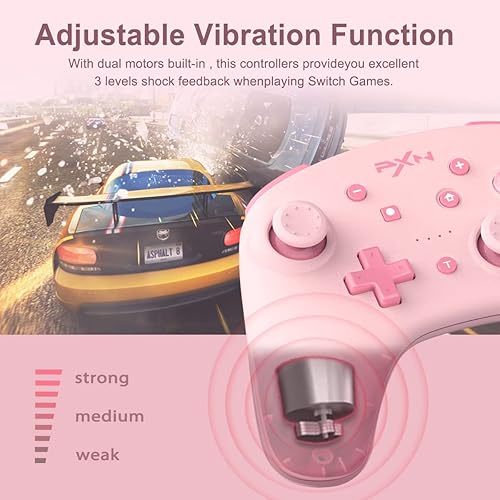 Vista 4 de PXN Wireless Switch Controller for Nintendo SwitchSwitch LiteOLED, Support iOS(16 Version Only) Switch Pro Controller with Turbo, Wake-up, Amiibo