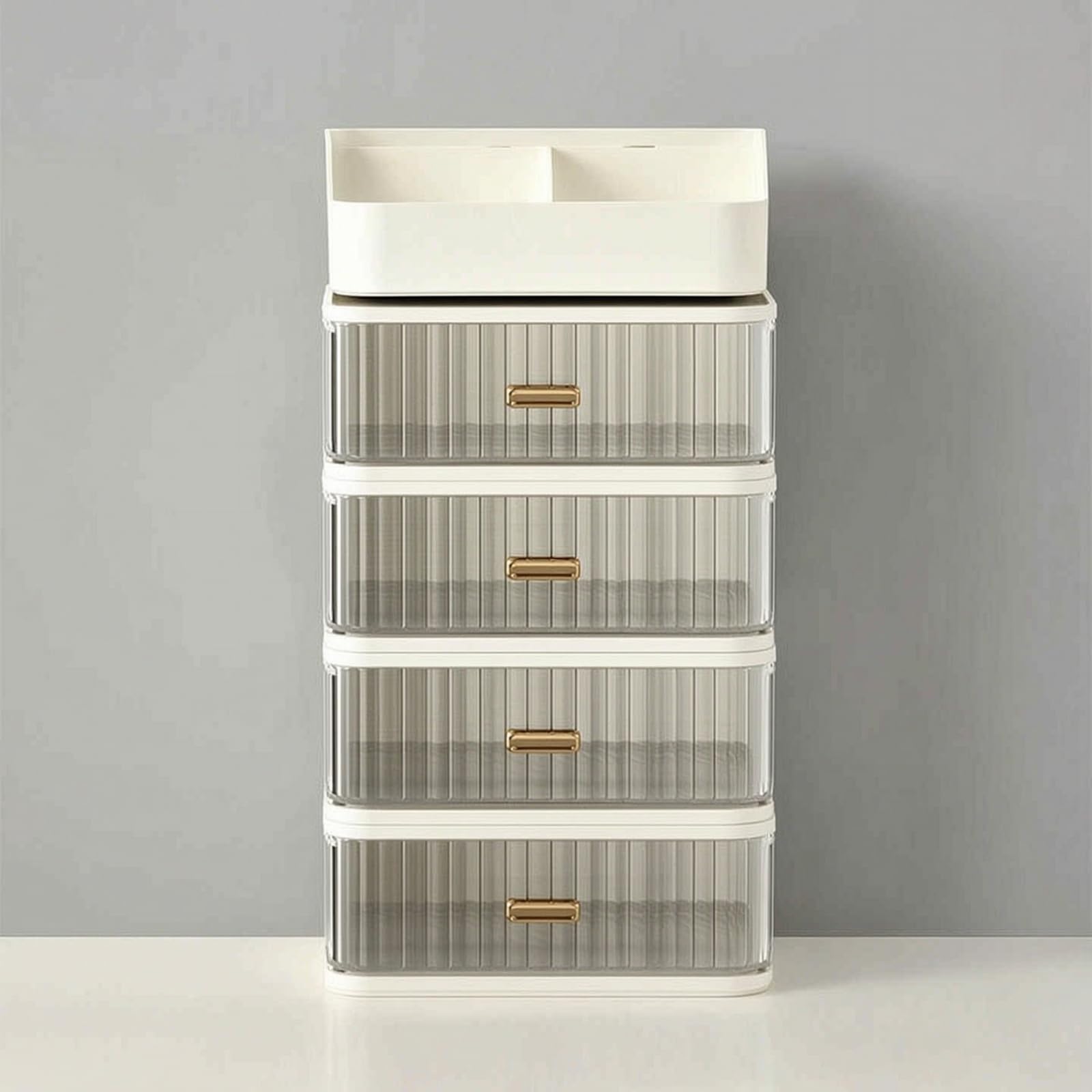 Boîte Rangement avec Tiroirs et Plateaupérieur Esthétique Organisateur u avec Tiroirs Morne Boîte Rangement u pour Dortoir, style to 3
